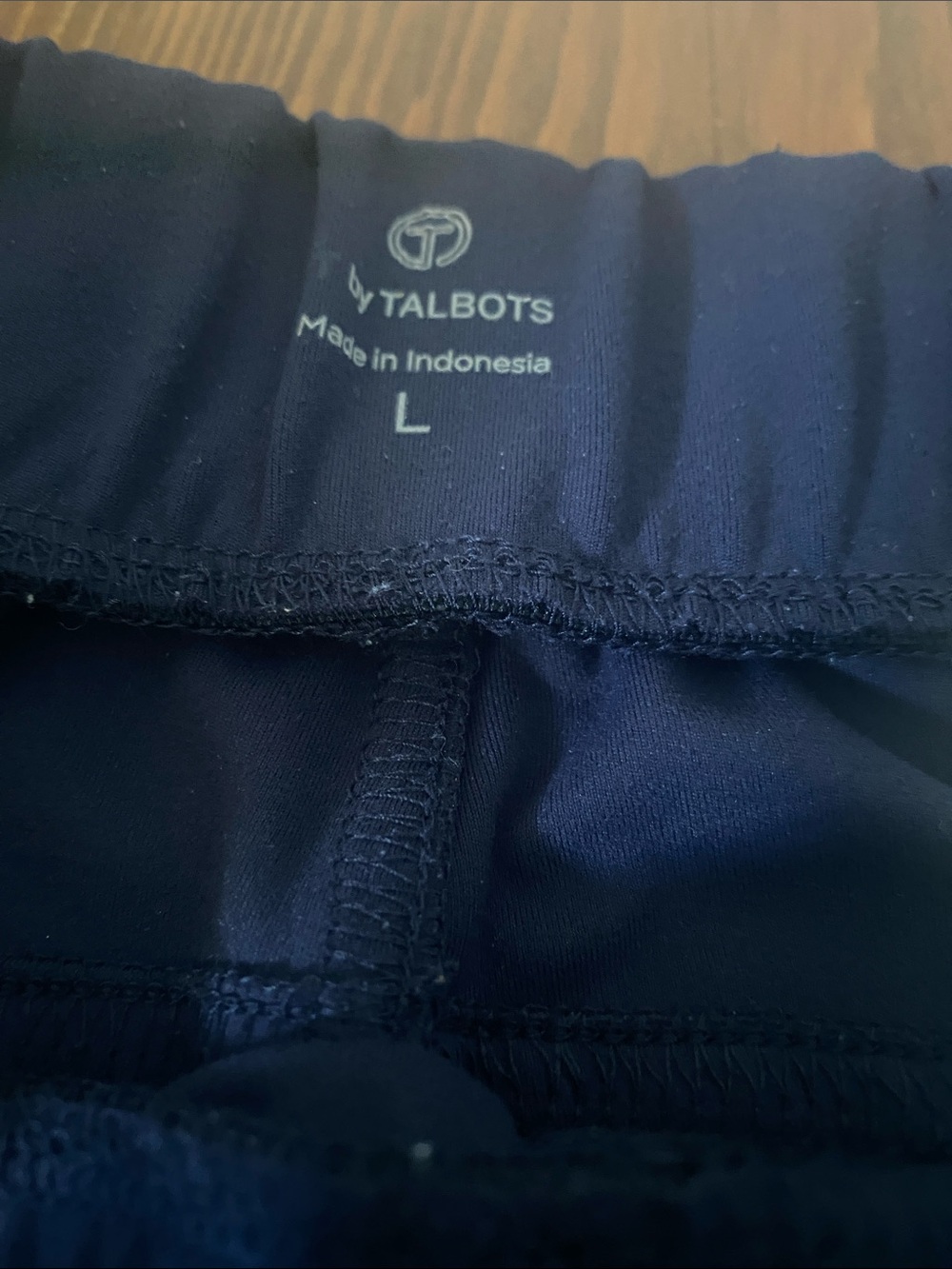 Talbots Navy Drawstring Track Pants - Picture 2 of 7